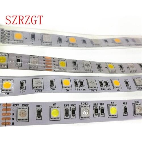 1 Roll 5M Waterproof 12V LED Strip Light 5050 RGB RGBW RGBWW pink Blue Red Green Diode Tape LED Lamp Home Holiday Decoration