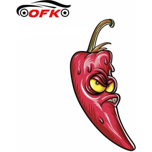 OFK for Chili Pepper Fine Decal Funny Car Stickers Windshield Bumper Windows Cartoon Oem Car PVC Accessories