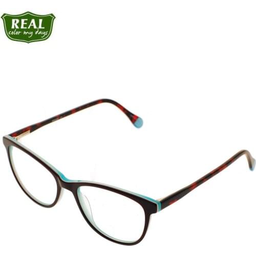 REAL Fashion Ultralight Pure Color Acetate Optical Glass Classic Women Glass Frame Student Myopic Glasses Prescription Unisex
