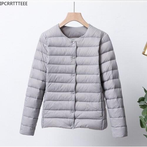 Winter Women 90% Ultra Light Down Jacket White Duck Down Hooded Jacket Long Sleeve Warm Coat Female Solid Portable Outwear