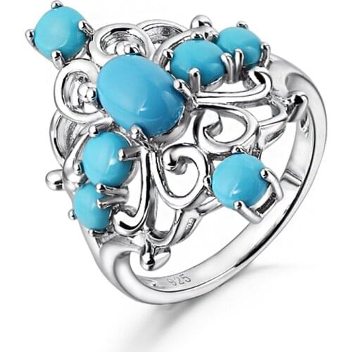 GZ ZONGFA Natural Turquoise Cross ring wholesale price silver jewelry 925 Sterling Silver Ring jewelry women