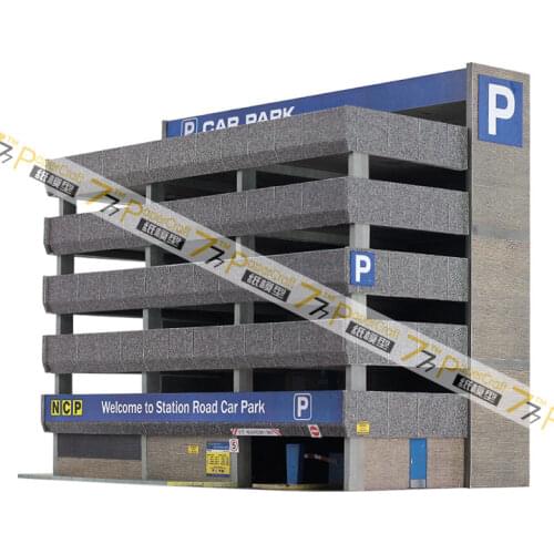 1:87 1:76 1: 150 paper Model Train ho scale N scale OO scale DIY scene accessories multi-storey car park Free Shipping