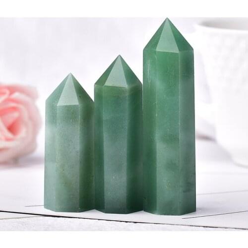 1PC Natural Crystal Aventurine Quartz Point Healing Energy Stone Reiki Obelisk Wand Treatment Stone Home Decoration DIY Gift