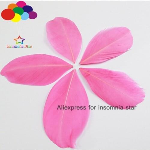 100pcs/lot Pale Pink Macaron Series Turkey Swan Feathers loose round Plumes for Carnival Halloween Christmas DIY Craft Decortion