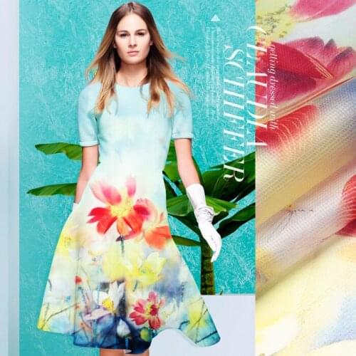 140 cm plaid silk organza fabric 12 mm printed chinese silk fabric micro perspective dress fabric wholesale silk cloth