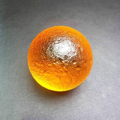 2cm Yellow Moldavite Czech Meteorite Impact Glass Sphere Ball Natural Rough Stone Crystal Energy Stone