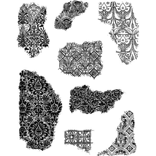 2021 New Background Clear Stamps Sets Border and Corner Die Scrapbooking For Crafts Greeting Card Making no Metal Cutting Dies