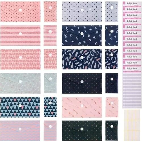 24 Packs Budget Envelopes Laminated Cash Envelope for Budgeting and Saving Money Waterproof Finance Keeper Organizer
