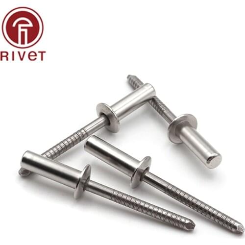 304 Stainless Steel Blind Rivet M3.2x6/8/10/12/14/16/18 Closed Rivet Waterproof Rivet Round Dome Head Rivet Fastener DIN16585