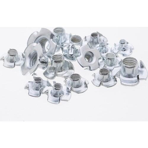 5/10/20Pcs M3 M4 M5 M6 M8 M10 Zinc Plated Four Claws Nut Speaker Nut T-nut Blind Tee Nuts with Pronge Furniture