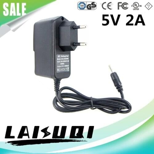 50pcs 5v 2a dc2.5mm ac/dc power adapter eu plug charger supply 5v2a for tablet pc other hot sale special offer