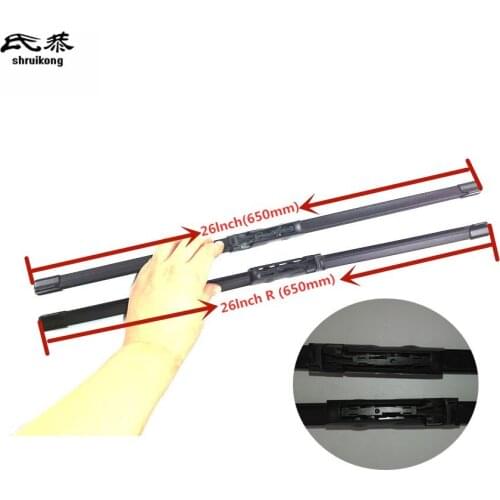2pcs/Lot SG-008 Wiper Blades For 2004-2016 SEAT Altea / Altea XL / 2004-2009 Toledo MK3 26"+26"R Fit Claw Type Wiper Arms Only