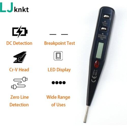 Electric Indicator Voltage Meter Tester Pen Digital Voltmeter 12V-220V Socket Wall AC/DC Power Outlet Detector Sensor Tester Pen
