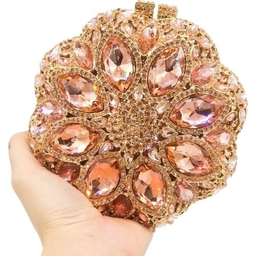 Crystal rhinestone trend luxury designer watermelon bag shining rhinestone money clutch bags fruit money clutch crystal purse