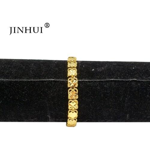 Jin Hui Fashion New African Ethiopia Gold color Men Bracelet Women Party Ornament Luxury Gifts for Friends Dubai Bangle Jewelry