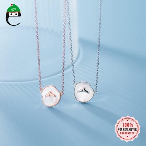 ElfoPlataSi 10% 925 Sterling Silver Necklace Irregular Round Tail Pendant Birthday Gift For Women Wedding Party Jewelry DS2011