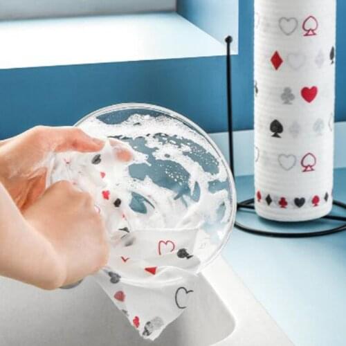 50pcs Kitchen Rags Gadgets Non-stick Oil Thickened Cleaning Cloth Can Absorb Washing Microfiber Towel Cleaning Kitchen Supplies