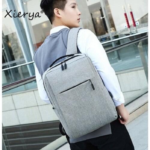 Xierya Men Bag Simple Business Backpack Fashion Travel Backpack Mens Laptop Bag Laptop Usb Backpack School Bag Travel Daypacks