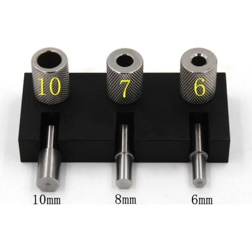 Woodworking Pocket Hole Jig 3/4/5/6/7/8/9/10mm Drill Guide 3 in 1 Self-centering Vertical Doweling Jig Locator Puncher DIY tool