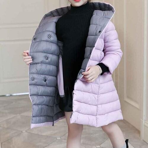 4-12years Princess Girls Thick Coat Kids Faux Down Jacket Hand Stuff Dress-style Elegant Waistline Solid Color Winter Outerwear