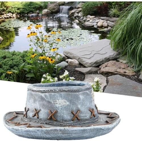 Resin Durable Table Decor Flower Pot Stable Planter Pot Vivid Home Decoration