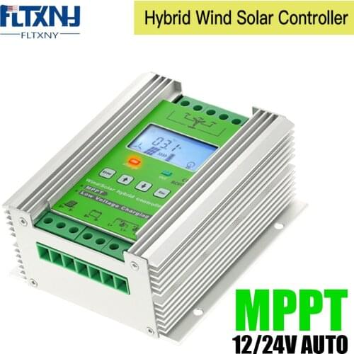 FLYT Regulator for Wind Turbines Solar Panles 500W 600W 800W 1000W 12V 24V Wind Solar Hybrid Boost MPPT Charging Controller