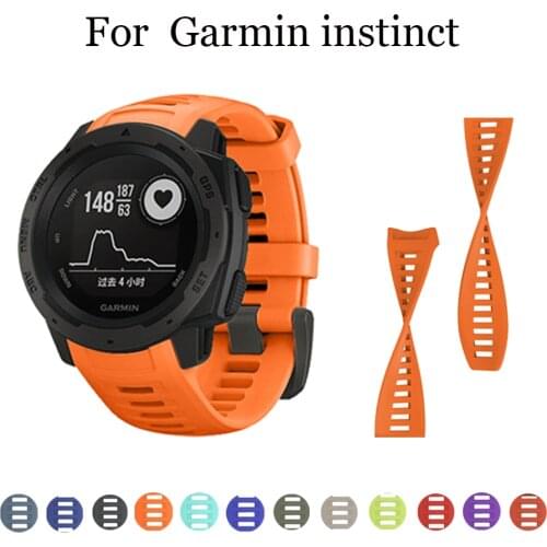 Soft Silicone Watch Band Strap For Garmin Instinct Smart Watch 22mm Replacement Band Belt Wristband Wrist Strap With Tool Pins
