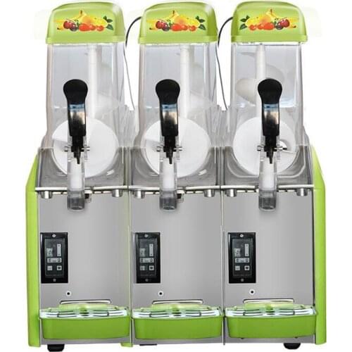 Ice Slusher 3 Tanks Slush Machine 36L Smoothies Granita Machine 1100W Snow Melting Machine Slushing Maker For Sale
