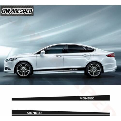 Sport Stripes Stickers Auto Body Door Decor Decals Car Side Stripes Skirt Vinyl Decal For Ford Mondeo MK3 MK4 MK5 Car Sticker