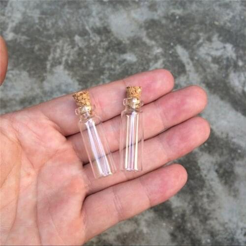 12*35*6mm 2ml Glass Bottles With Cork Small Transparent Mini Empty Glass Vials Jars 200pcs/lot