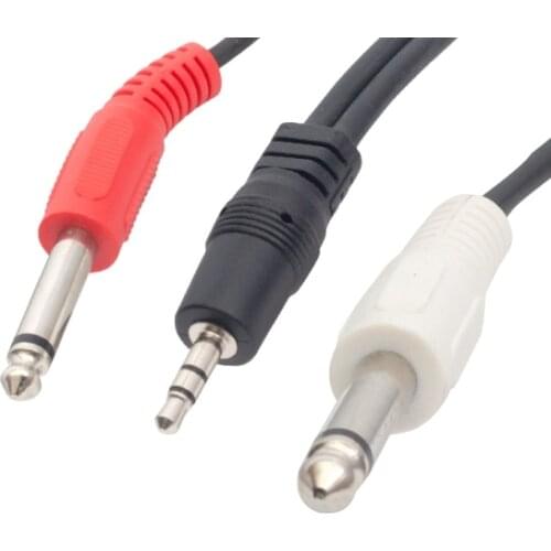 POWERMASTER PM-13934 3.5 MM STEREO MALE/2 X6.3 MM MONO MALE 5 METERS AUDIO CABLE