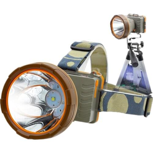 LED headlamp glare night fishing rechargeable flashlight long-range super-bright xenon lamp light trumpet head mount