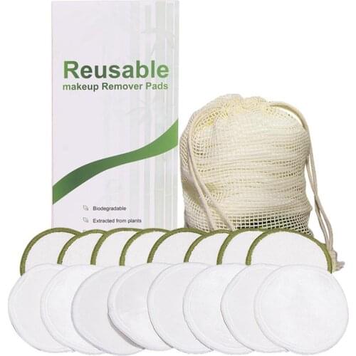 16Pcs Three-layer Velvet Reusable Makeup Remover Remover Wipes Fiber Round Washable Towel Washable Makeup Remover Cotton