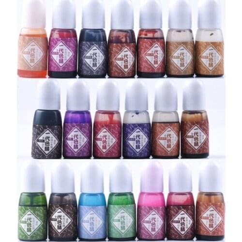 UV Resin Pigment DIY Epoxy Resin Crafts 20 Colors High Concentration Colorant Jewelry Making Ink Painting Effect Findings
