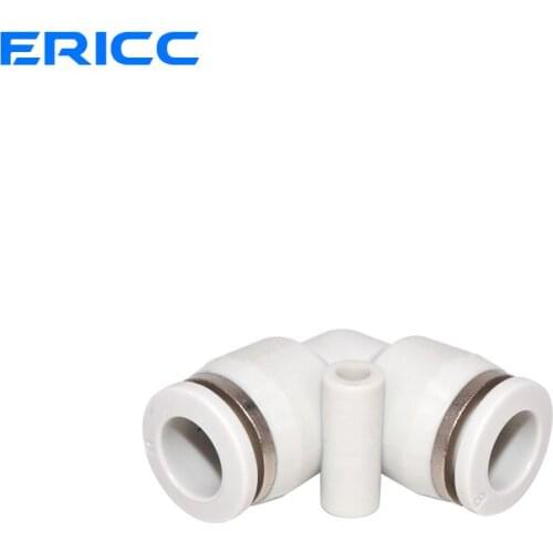 High Quality PV L type 90 degrees tube Fittings 4mm 6mm 8mm 10m 12mm 14mm hose quick connector insert plastic