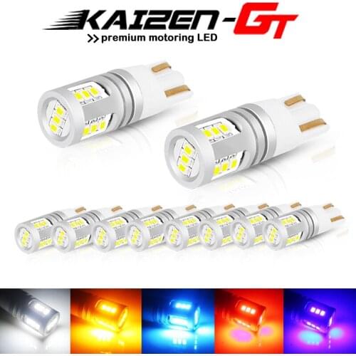 10pcs Error Free CAN-bus T10 168 194 2825 15-SMD LED bulbs For Turn signal /License Plate Light /Interior Light /Back up Light