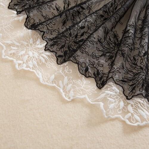 2yard 34cm wide mesh embroidery lace wedding curtain lace fabric handmade fabric accessories