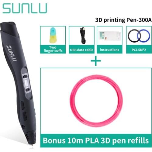3D Drawing Pen For Children Scribble 1 To 8 Digital Exturded Grades On Seep Control SUNLU SL-300A 3D Printing Pens Gift Box