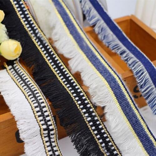 50Yards/lot Fringe Cotton Lace Trim Ribbon Sewing Latin Dress Stage Garment Curtain Bag DIY Accessories