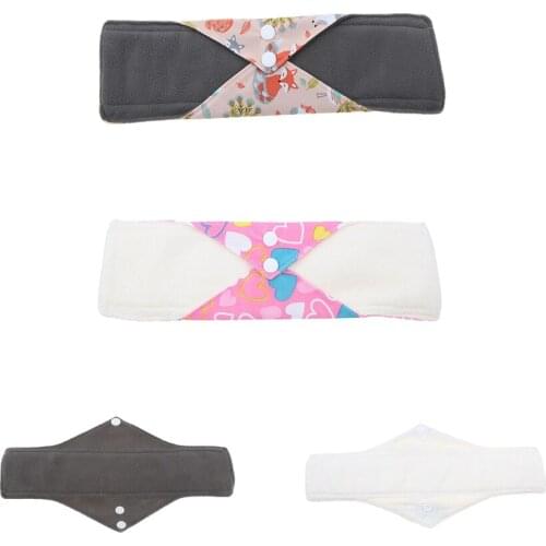 2 Pcs Heavy Flow Sanitay Pads Bamboo Menstrual Pads Cloth Mama Panty Liner ,11.8 inch, Strong Absorb