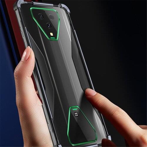 Phone Case for Black Shark HELO 2/ 3 Pro Metal Protective Back Cover Anti-drop Frame Border Type