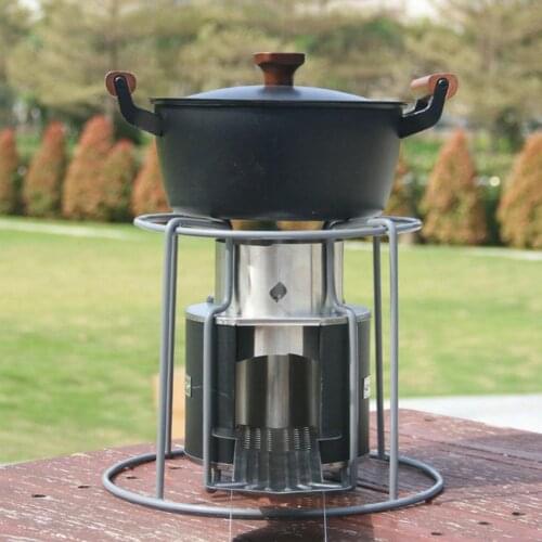 Wooden Burning Stove Portable Backpacking Camping Outdoor Firewood Furnace Lightweight Picnic Survival Cooking Tool