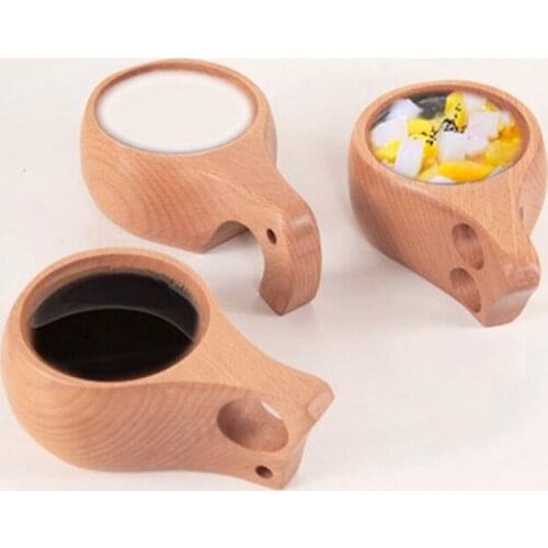 Brief Kuksa Wood Handmade Drinking Cup Wooden Crafts Home Decoration Gift natural wood grain Teacups