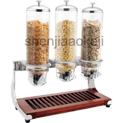 Wooden block oats machine oat nut dried food storage containers miscellaneous grains damp-proof storage bottles 4L*3 1pc