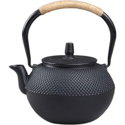 Chinese black Cast Iron Teapot with 1200ml