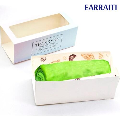 12PCS Towel Roll Cake Drawer Box Window Gift Packaging Box Carton Omelet Swiss Roll Cake Boxes Baking Wedding Birthday Party