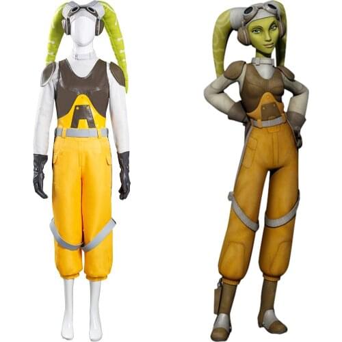 Star Cosplay Rebels Hera Syndulla Cosplay Costume Outfits Vest+Pants Full Set Halloween Carnival Suit