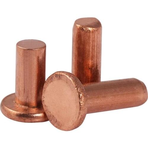 M6 M8 Standard GB109 Flat Head Copper Rivet Solid Rivet Flat Cap Copper Nail