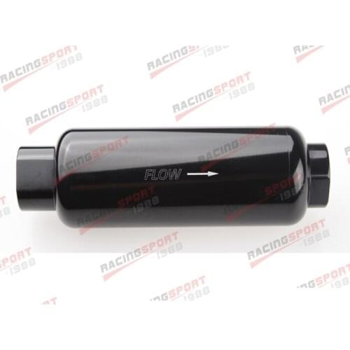 AN-12 AN12 Billet Magnetic High Flow Fuel Filter 100 Micron Black Anodised