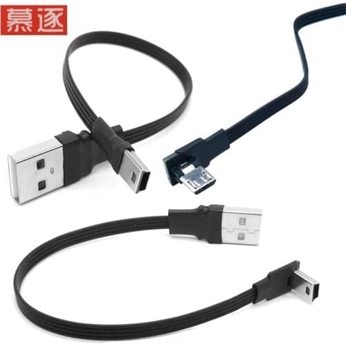 Mini USB B MICRO USBType 5pin Male 90 Angled to USB 2.0 Male Data Cable PHONE